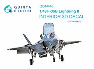  Quinta Studio  1/48 Interior 3D Decal - F-35B Lightning II (TAM kit) OUT OF STOCK IN US, HIGHER PRICED SOURCED IN EUROPE QTSQD48440