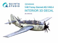  Quinta Studio  1/48 Interior 3D Decal - Gannet AS.1/AS.4 (AFX kit) OUT OF STOCK IN US, HIGHER PRICED SOURCED IN EUROPE QTSQD48444