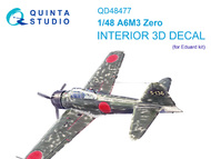 Mitsubishi A6M3 Zero 3D-Printed & coloured Interior OUT OF STOCK IN US, HIGHER PRICED SOURCED IN EUROPE #QTSQD48477