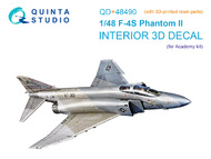  Quinta Studio  1/48 McDonnell F-4S Phantom II 3D-Printed coloured Interior on decal paper QTSQD48490R