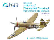 Republic P-47D Thunderbolt Razorback 3D-Printed & coloured Interior QTSQD48653