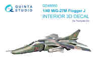  Quinta Studio  1/48 Mikoyan MiG-27M Flogger-J 3D-Printed & coloured Interior QTSQD48660