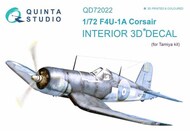  Quinta Studio  1/72 Vought F4U-1A Corsair 3D-Printed & coloured Interior on decal paper OUT OF STOCK IN US, HIGHER PRICED SOURCED IN EUROPE QTSQD72022