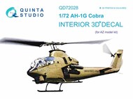  Quinta Studio  1/72 Interior 3D Decal - AH-1G Cobra (AZM kit) QTSQD72028