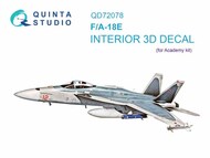  Quinta Studio  1/72 Interior 3D Decal - F-18E Super Hornet (ACA kit) QTSQD72078