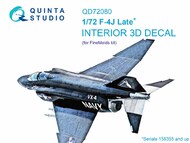 McDonnell F-4J Phantom Late 3D-Printed & coloured Interior on decal paper (designed to be used with Fine Molds kits) #QTSQD72080