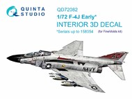  Quinta Studio  1/72 McDonnell F-4J Phantom Early 3D-Printed & coloured Interior on decal paper (designed to be used with Fine Molds kits) QTSQD72082