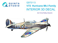  Quinta Studio  1/72 Interior 3D Decal - Hurricane Mk.I Family (ARM kit) QTSQD72113