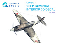 Quinta Studio  1/72 Interior 3D Decal - P-40B Warhawk (AFX kit) OUT OF STOCK IN US, HIGHER PRICED SOURCED IN EUROPE QTSQD72133
