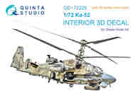  Quinta Studio  1/72 Kamov Ka-52 3D-Printed & coloured Interior on decal paper OUT OF STOCK IN US, HIGHER PRICED SOURCED IN EUROPE QTSQD72229R
