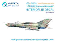 Mikoyan MiG-21bis early 3D-Printed & coloured Interior on decal paper #QTSQD72239R