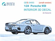 Interior 3D Decal - Porsche 959 (TAM kit) Small Version #QTSQDS24003