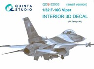 Interior 3D Decal -F-16C Falcon (TAM kit) Small Version* #QTSQDS32003