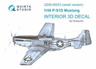  Quinta Studio  1/32 Interior 3D Decal - P-51D Mustang Late (TAM kit) Small Version OUT OF STOCK IN US, HIGHER PRICED SOURCED IN EUROPE QTSQDS32004