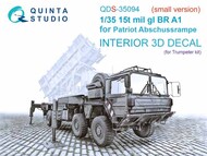 Quinta Studio  1/35 Interior 3D Decal - Patriot Abschussrampe auf 15t mil gl BR A1 (TRP kit) Small Version QTSQDS35094