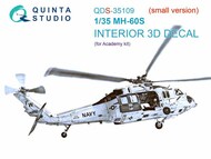  Quinta Studio  1/35 Interior 3D Decal - MH-60S Seahawk (ACA kit) Small Version QTSQDS35109