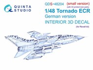  Quinta Studio  1/48 Interior 3D Decal - Tornado ECR German Version with Resin Parts (REV kit) Small Version QTSQDS48204R