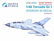  Quinta Studio  1/48 Interior 3D Decal - Tornado GR.1 with Resin Parts (REV kit) Small Version QTSQDS48261R