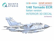  Quinta Studio  1/48 Interior 3D Decal - Tornado ECR Italian Version with Resin Parts (REV kit) Small Version QTSQDS48264R