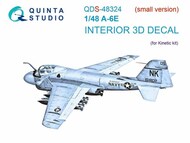  Quinta Studio  1/48 Interior 3D Decal - A-6E Intruder (KIN kit) Small Version QTSQDS48324