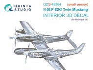  Quinta Studio  1/48 Interior 3D Decal - F-82G Twin Mustang (MDV kit) Small Version QTSQDS48364
