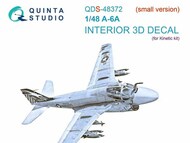  Quinta Studio  1/48 Interior 3D Decal - A-6A Intruder (KIN kit) Small Version QTSQDS48372