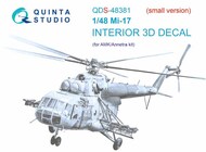  Quinta Studio  1/48 Interior 3D Decal - Mi-17 Hip (AMK kit) Small Version QTSQDS48381
