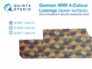  Quinta Studio  1/48 Decal - German WWI 4-Color Lozenge (lower surface) QTSQL72007