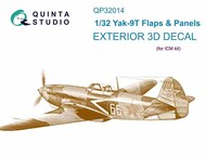  Quinta Studio  1/32 Interior 3D Decal - Yak-9T Flaps & Panels (ICM kit) QTSQP32014