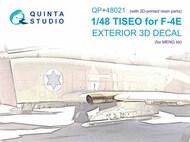  Quinta Studio  1/48 3D Decal - TISEO for F-4E Phantom II with Resin Part (MNG kit) QTSQP48021R