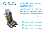 K-36DM (initial release) ejection seat (for Sukhoi Su-17M3/M4/UM3/22, Sukhoi Su-24, MiG-29 9-12 Early aircraft #QTSQR32037R