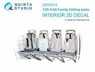  Quinta Studio  1/35 Interior 3D Decal - H-60 Blackhawk Family Folding Seats Detail Set (KTH kit) QTSQR35013