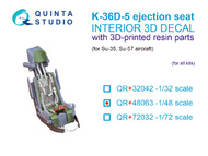 K-36D-5 ejection seat (for Sukhoi Su-35, Sukhoi Su-57 aircraft) #QTSQR48063R