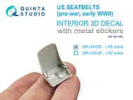 Pre-war/early WWII US fighter seat belts (with metal buckles) (All kits) #QTSQR48120R