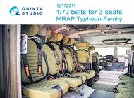  Quinta Studio  1/72 Interior 3D Decal - Belts for 3 Seats MRAP Typhoon Family QTSQR72011