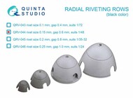 3D Decal - Radial Riveting Rows (black) [0.15mm / gap 0.6mm] #QTSQRV044
