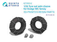  Quinta Studio  1/35 Dodge WC-54 Family tyre set with chains (designed to be used with Zvezda kits) QTSQT35012