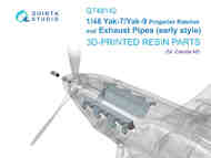 Yak-7 Yak-9 Propeller Rachet & Exhaust Pipes Early (ZVE kit) #QTSQT48142