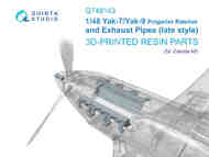 Yak-7 Yak-9 Propeller Rachet & Exhaust Pipes Late (ZVE kit) #QTSQT48143