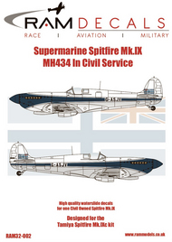  Ram Models  1/32 Supermarine Spitfire MK.IX MH434 In Civil RAMM32002