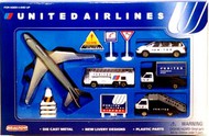 United Airlines Boeing 747 Die Cast Playset (12pc Set) #RLT6261