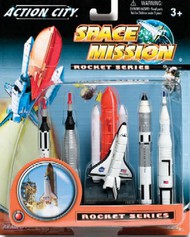Space Shuttle & 4 Rockets Plastic Playset #RLT9123