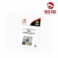  Red Fox Studio  1/24 USA License plates vol.02 Decals OUT OF STOCK IN US, HIGHER PRICED SOURCED IN EUROPE RFSQ24014