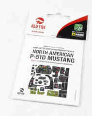  Red Fox Studio  1/24  Quick Set Acrylic Instrument Panel - P-51D Mustang (TRP kit) RFSQS24030