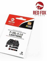  Red Fox Studio  1/32 Quick Set 3D Instrument Panel - P-38L-5-L0 Lightning (TRP kit) RFSQS32003