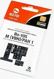  Red Fox Studio  1/32 Quick Set 3D Instrument Panel - Bo-105M(VBH) / PAH-1 (REV/ITA kit) RFSQS32045
