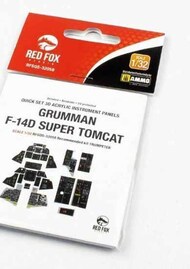  Red Fox Studio  1/32 Quick Set 3D Instrument Panel - F-14D Tomcat (TRP kit) RFSQS32058
