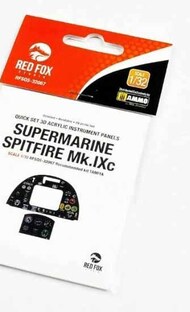  Red Fox Studio  1/32 Quick Set 3D Instrument Panel - Spitfire Mk.IXc (TAM kit) RFSQS32067