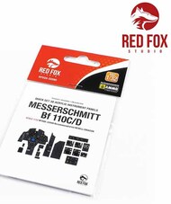  Red Fox Studio  1/32 Quick Set 3D Instrument Panel - Bf.110C Bf.110D (DRA/REV kit) RFSQS32090