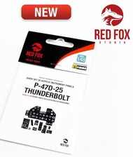  Red Fox Studio  1/48 Quick Set 3D Instrument Panel - P-47D-25 Thunderbolt (HAS kit) RFSQS48022